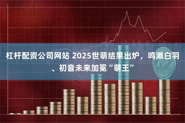 杠杆配资公司网站 2025世萌结果出炉，鸣濑白羽、初音未来加冕“萌王”